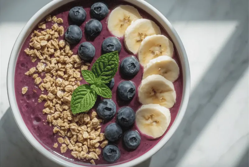 Thick Blueberry Smoothie Bowl