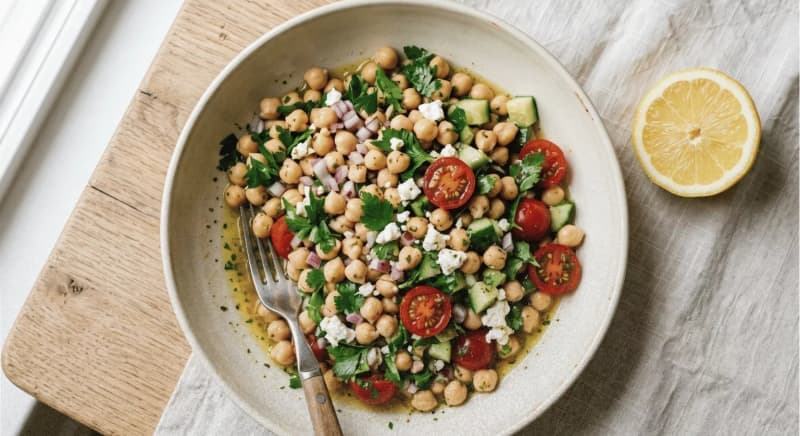 Crunchy Lemon-Herb Chickpea Salad