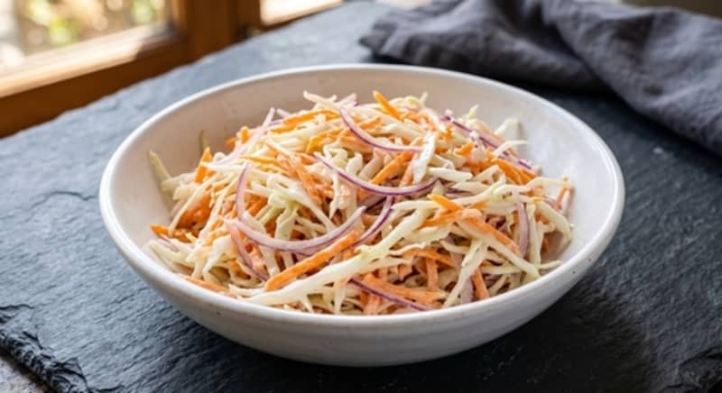 Easy British Coleslaw Recipe – Creamy & Crunchy