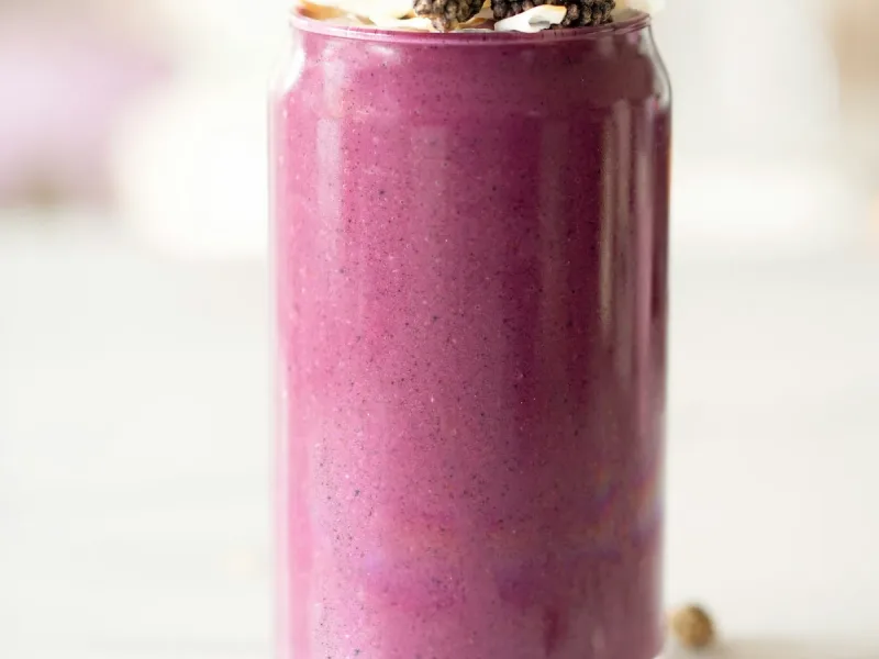 Blackberry Banana Smoothie with Yoghurt